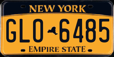 NY license plate GLO6485