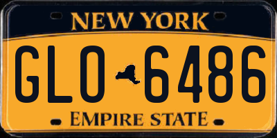 NY license plate GLO6486