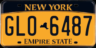 NY license plate GLO6487