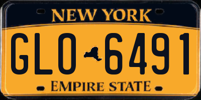NY license plate GLO6491