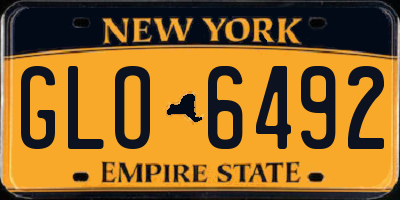 NY license plate GLO6492