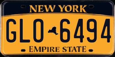NY license plate GLO6494