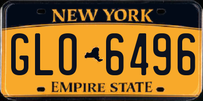 NY license plate GLO6496