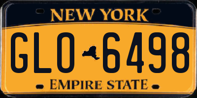 NY license plate GLO6498