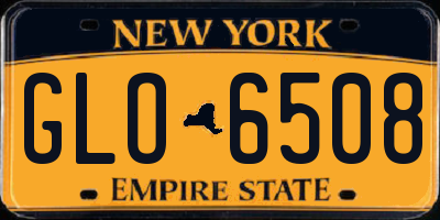 NY license plate GLO6508