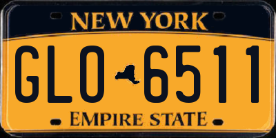 NY license plate GLO6511