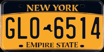 NY license plate GLO6514