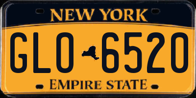 NY license plate GLO6520
