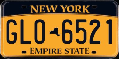 NY license plate GLO6521
