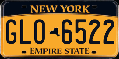 NY license plate GLO6522