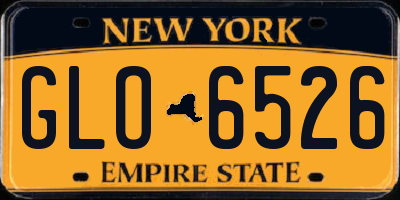 NY license plate GLO6526