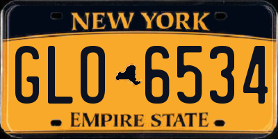 NY license plate GLO6534