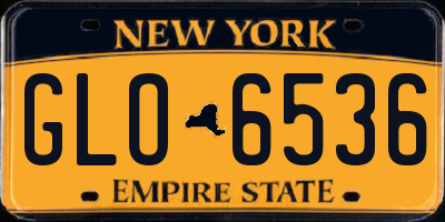 NY license plate GLO6536