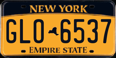 NY license plate GLO6537