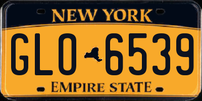NY license plate GLO6539