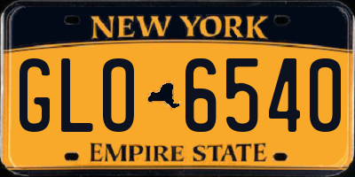 NY license plate GLO6540