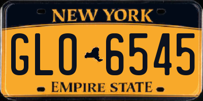 NY license plate GLO6545
