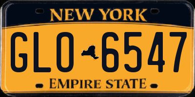 NY license plate GLO6547