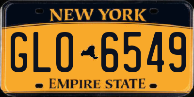 NY license plate GLO6549