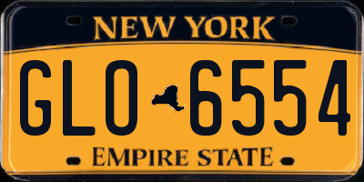 NY license plate GLO6554