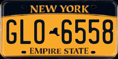 NY license plate GLO6558