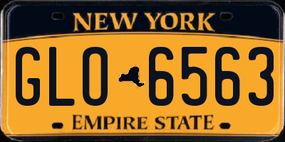 NY license plate GLO6563