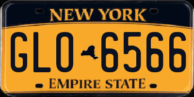 NY license plate GLO6566