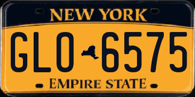 NY license plate GLO6575