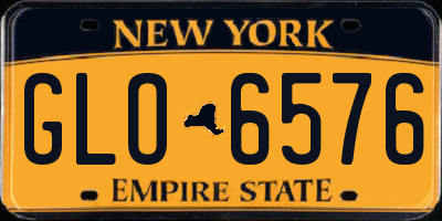 NY license plate GLO6576