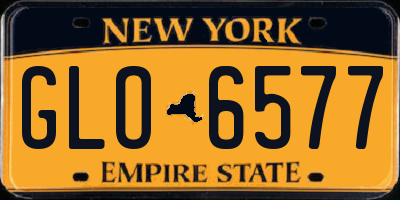 NY license plate GLO6577