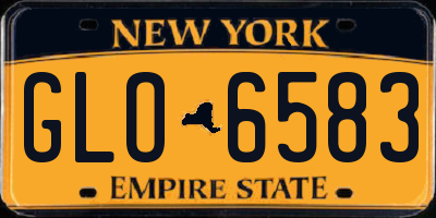 NY license plate GLO6583