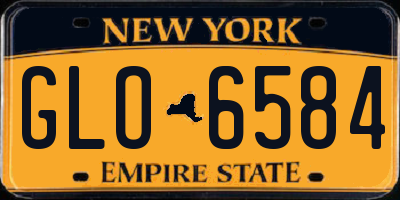 NY license plate GLO6584