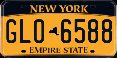 NY license plate GLO6588