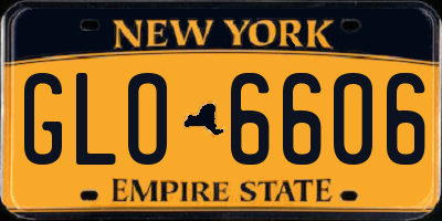 NY license plate GLO6606