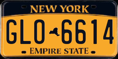 NY license plate GLO6614
