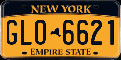 NY license plate GLO6621
