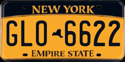 NY license plate GLO6622