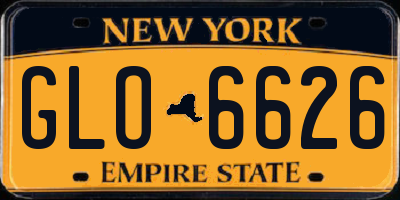 NY license plate GLO6626