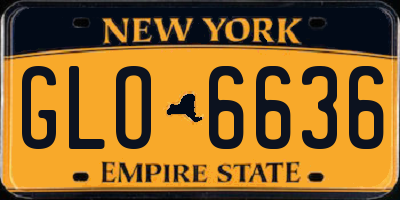 NY license plate GLO6636