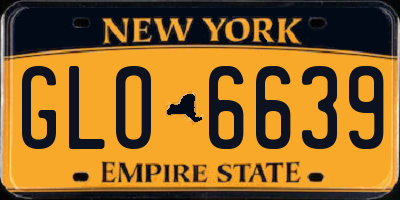 NY license plate GLO6639