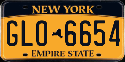 NY license plate GLO6654