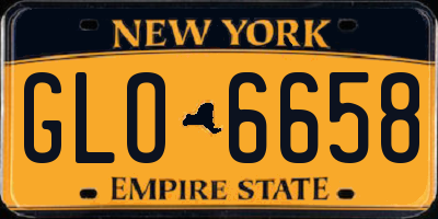 NY license plate GLO6658
