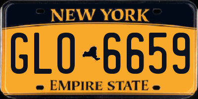 NY license plate GLO6659
