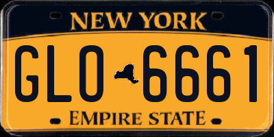 NY license plate GLO6661