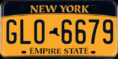 NY license plate GLO6679