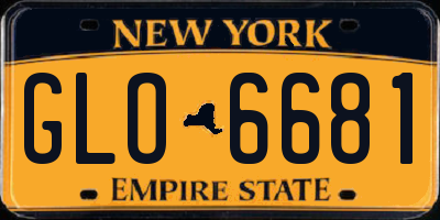 NY license plate GLO6681