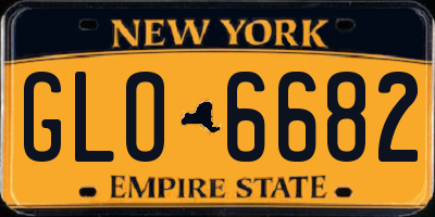 NY license plate GLO6682