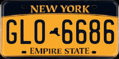NY license plate GLO6686