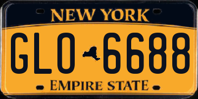 NY license plate GLO6688