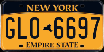 NY license plate GLO6697